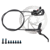 Étrier arrière de frein à disque hydraulique VTT avec 4 pistons hydrauliques et système de freinage bidirectionnel Kit de levier de frein gauche pour vélo de montagne 22, 2 mm