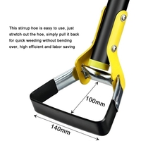 Étrier de désherbage tenu dans la main en acier inoxydable houe sol lâche rang herbe coupe râteau ferme jardin outils d
