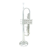 Trompette Bb B Flat en Laiton Exquise avec Gants Embouchure