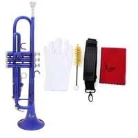 Trompette Bb si bémol laiton exquis avec embout pinceau chiffon gants sangle