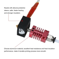 Tronxy 3D Upgrade Parts Assemblé MK10 Extrudeuse Hotend Kit avec Bloc Chauffant en Aluminium 0.4mm Buse 100K Ohm Thermistance Tube PTFE 24V 50W Compatible avec X5SA / X5SAPRO / XY-2PRO Imprimante 3D