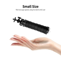 Trépied en éponge portable multifonctionnel pour téléphone portable BT Selfie Stick support de téléphone réglable pour téléphone portable noir