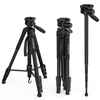 Trépied photo portable Andoer TTT-666R Trépied portable léger pour Canon Nikon DV Caméscope numérique DSLR avec sacoche Max.Load 4kg