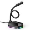 TSP201 Microphone capacitif de bureau Microphone USB de réduction du bruit avec effet de lumière RVB pour les jeux Streaming en direct