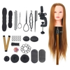 Tête de Mannequin avec support à pince pour tresser la pratique de la coiffure tête de Mannequin pour coiffeur professionnel cosmétologie factice Heed