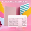 Étui-clavier BT détachable + Dissipation de chaleur avec fente pour stylo de souris Compatible avec iPad 10.2 (2019/2020)/Air 10.5/Pro 10.5,  vert foncé