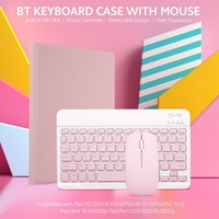 Étui-clavier BT détachable + Dissipation de chaleur avec fente pour stylo de souris Compatible avec iPad 10.2 (2019/2020)/Air 10.5/Pro 10.5,  vert foncé