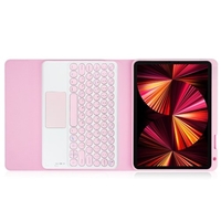 Étui clavier BT détachable avec pavé tactile Compatible avec iPad Air3 10.5(2019)/iPad Pro 10.5/iPad 10.2(2019)/iPad 10.2(2020) Rose