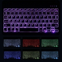 Étui-clavier BT rétroéclairé détachable + Dissipation de chaleur avec fente pour stylo de souris Compatible avec iPad 10.2 (2019/2020)/Air 10.5/Pro 10.5,  noir