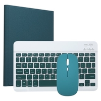 Étui-clavier BT rétroéclairé détachable + Dissipation de chaleur avec fente pour stylo de souris Compatible avec iPad 10.2 (2019/2020)/Air 10.5/Pro 10.5,  vert foncé