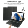 Étui de protection portable détachable pour tablette avec emplacement pour stylet clavier BT compatible avec Samsung Tab A7 10.4 2020/T500/T505/T507 Noir