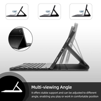 Étui de protection pour tablette avec fente pour stylet et clavier BT compatible avec Samsung Galaxy Tab A8 10, 5 pouces SM-X200/SM-X205/SM-X207
