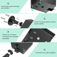 Étui de protection pour étui pour appareil photo ARLO GO Support de fixation murale Étui de protection réglable avec étrier en plastique Utilisation intérieure et extérieure Étanche Sans fil