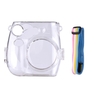 Étui de protection transparent pour appareil photo instantané avec remplacement de lanière arc-en-ciel pour Fujifilm Instax Mini 8/9