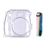 Étui de protection transparent pour appareil photo instantané avec remplacement de lanière arc-en-ciel pour Fujifilm Instax Mini 8/9