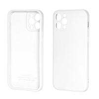 Étui de téléphone en silicone de 6, 7 pouces Protection intégrale du corps Housse antichoc avec doublure en tissu microfibre anti-rayures souple pour iPhone 12 Pro Max