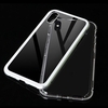 Étui de téléphone portable cerclé de métal en verre trempé protection d