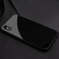 Étui de téléphone portable cerclé de métal en verre trempé protection d