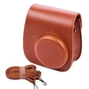 Étui pour appareil photo instantané portable en cuir PU avec bandoulière compatible avec Fujifilm Fuji Instax Mini 11