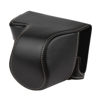 Étui pour appareil photo portable en cuir PU avec remplacement de la bandoulière pour Sony A6000 A6300 A6400