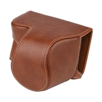 Étui pour appareil photo portable en cuir PU avec remplacement de la bandoulière pour Sony A6000 A6300 A6400
