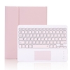 Étui pour clavier avec pavé tactile / fente pour stylo BT amovible Compatible avec 2019ipad 10.2 / ipad air 10.5 / ipad pro10.5 rose