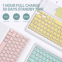 Étui pour clavier avec pavé tactile / fente pour stylo BT amovible Compatible avec 2019ipad 10.2 / ipad air 10.5 / ipad pro10.5 vert