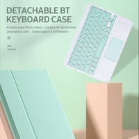 Étui pour clavier BT détachable avec fente pour stylet de chargement pour pavé tactile Compatible avec iPad Pro 10.5 / Air3 10.5 2019 / iPad 10.2 2020 rose