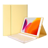 Étui pour clavier BT détachable avec fente pour stylo élastique Compatible avec iPad Pro11 2018/2020 / iPad air4 2020 jaune