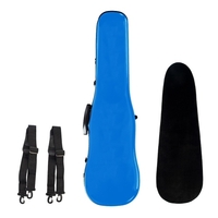 Étui rigide pour violon mince 4/4 en fibre de verre de luxe pleine grandeur avec hygromètre Étui pour violon Style de sac à dos noir