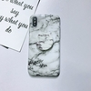 Étui souple TPU en marbre peint pour Iphone avec support de support expansible Étui arrière protecteur Smartphone