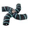 Tunnel intérieur pour chat 4 voies Tunnel de jeu pour animaux de compagnie Tube de tunnel pliable