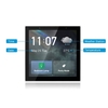 Tuya Smart Home Control Panel Multi-fonctionnel WiFi Smart Scene Interrupteur mural ZigBee BT Fonction APP Télécommande avec écran tactile LCD 4 pouces Horloge Date Température Affichage météo
