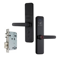 Tuya Smart Lock Verrouillage porte porte porte porte verrou avec poignée empreinte digitale Verrouillage porte porte porte porte porte porte verrou électronique verrou à verrou à verrou à verrou à porte intelligente Compatible avec Tuya APP