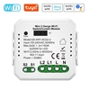 Tuya WiFi 3A Rideau 2 Gang Commutateur Module Smartphone APP Contrôle Domotique On-off Contrôleur Applications Domestiques Disjoncteur Intelligent Compatible avec Amazon Alexa et Google Home Commandes Vocales