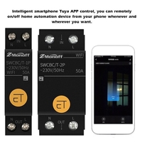 Tuya Wifi Disjoncteur de synchronisation Intelligent Installation sur Rail DIN Contrôle d