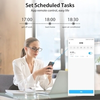 Tuya WiFi Intelligent Température Humidité Contrôleur Infrarouge USB Alimentations Maison Salon Chambre Climatiseur Thermostat Écran LCD avec Rétroéclairage APP Télécommandes Contrôle