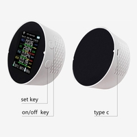 Tuya Wifi Portable Air Quality Compteur 7in1 PM2, 5 CO2 TVOC HCHO AQI Température Affichage couleur Détecteur de dioxyde de carbone Prise en charge du détecteur de dioxyde de carbone Contrôle de l
