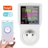 Tuya Wifi prise de courant intelligente électricité moniteur de puissance multi-énergie surveillance mètre 2.4 pouces écran couleur téléphone portable APP télécommande dispositif