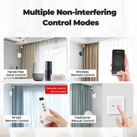 Tuya WiFi RF433 Contrôle des télécommandes Mini module de commutateur de rideau Commutateur de maison intelligent Partage de l