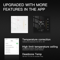 Tuya ZigBee Écran numérique Contrôleur de température intelligent eau/électricité de plancher Thermostat de chaudière à eau/au gaz compatible avec Alexa et Google Assistant