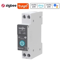 Tuya Zigbee Disjoncteur Intelligent Télécommandes Sans Fil Contrôle Din Rail Commutateur Compatible avec Alexa Google Home 16A