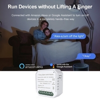 Tuya Zigbee DIY One Way Smart Switch Small Body APP Télécommande Zigbee Switch Minuterie Interrupteur Compatible avec Google Home/Nest & Alexa