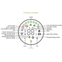 Tuya Zigbee TRV Valve thermostatique Écran d