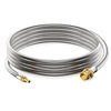 Tuyau à connexion rapide en acier inoxydable pour VR de 7 pieds pour VR au gril Tuyau à connexion rapide pour VR de 1/4 pouce pour appareil portable de 1 lb à VR 1/4 pouce femelle à déconnexion rapide