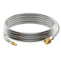 Tuyau à connexion rapide en acier inoxydable pour VR de 7 pieds pour VR au gril Tuyau à connexion rapide pour VR de 1/4 pouce pour appareil portable de 1 lb à VR 1/4 pouce femelle à déconnexion rapide
