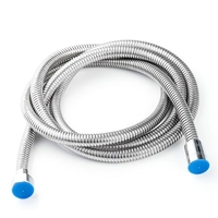Tuyau de douche Tube en acier inoxydable Flexible 2 M de long remplacement du tuyau de douche avec connecteur 1/2 pouce pour pommeau de douche à main