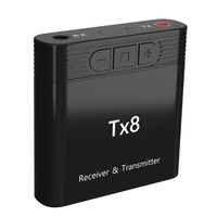 Tx8 2 en 1 Bluetooth 5.0 Transmetteur Récepteur Adaptateur audio pour TV PC Casque MP3 / MP4 Lecture de musique