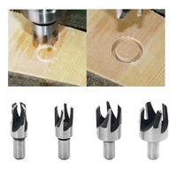 Type de griffe Outil de menuiserie en bois à haut carbone en acier au carbone,  coupe-bouchons à manche rond,  embout en bois,  paquet de 4 (6mm / 10mm / 13mm / 16mm)