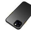 Type léger 5.8 de couverture de téléphone portable imperméable micro-givré arrière anti-empreintes digitales non jaunissant avec le bord noir Bouton jaune pour I-phone 11